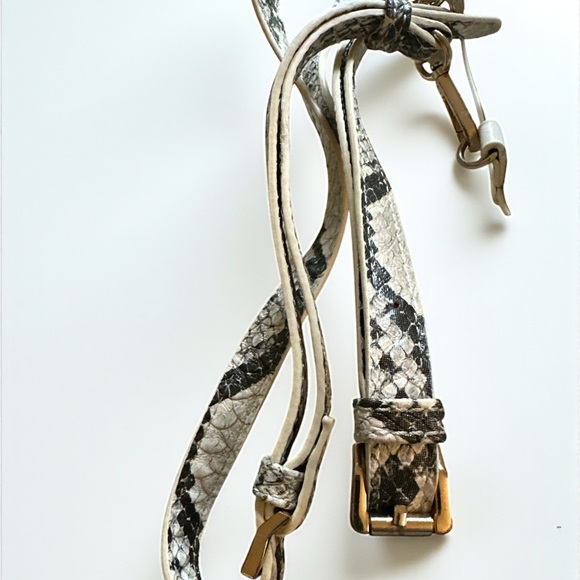 Free People 3-in-1 Cream Convertible Backpack Crossbody w/ Snakeskin Trim - Picture 6 of 6